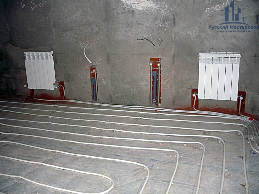 Установка системы отопления с трубами из металлопластика от строительной компании Русский Мастеровой