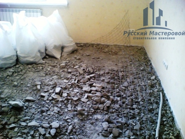 Снятие цементной стяжки до 30 мм от строительной компании Русский Мастеровой
